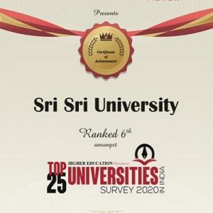 SSU ranks 6th amongst 'Top 25 Universities Survey 2020 in India' by the Higher Education Review