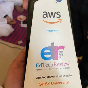 @SriSriU has been awarded as the leading University of India by Edtech Review 2020.